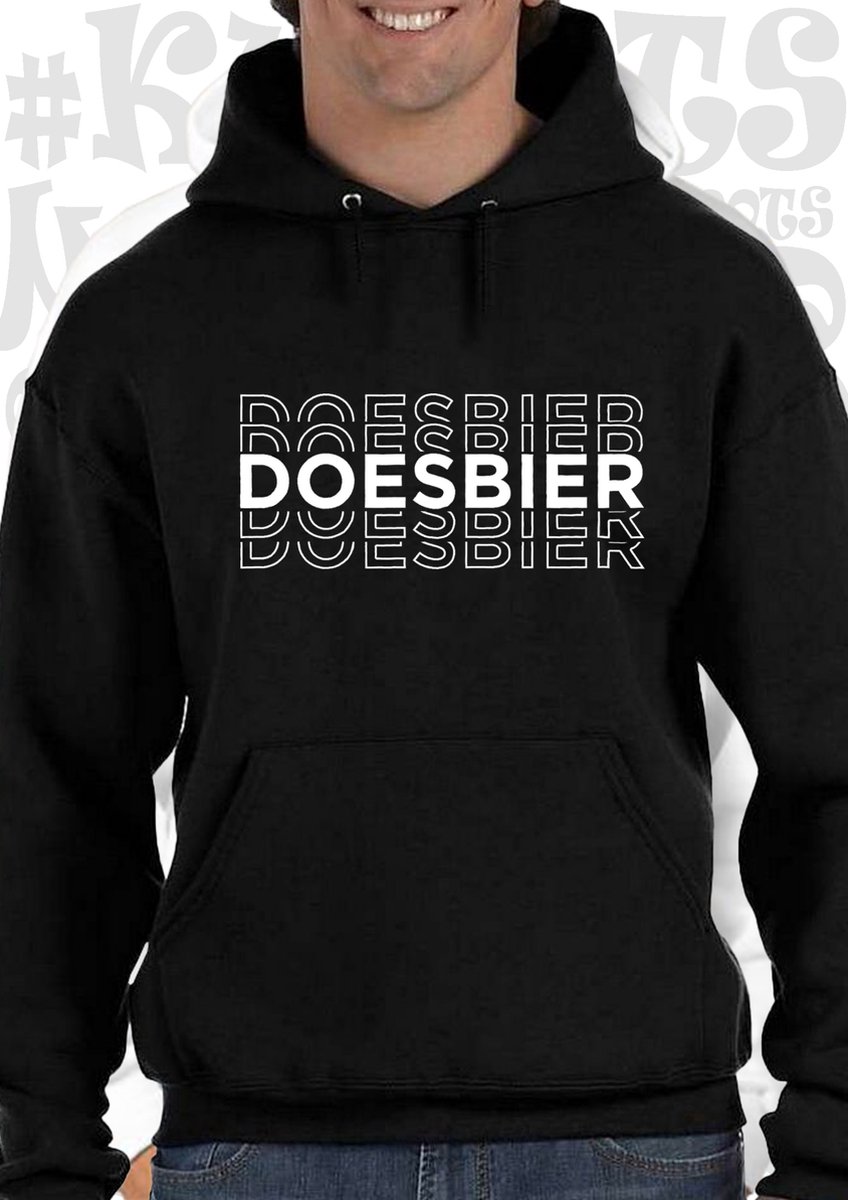 DOESBIER heren hoodie - Zwart - Maat L - lange mouwen - Met capuchon en steekzakken - leuke truien | sweaters - grappig - humor - quotes - kwoots - Mag ik bestellen